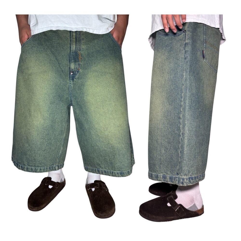 Y2k Baggy Attitude Denim Size 46 Jean Shorts Grunge Skater jnco Type
